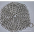 304 7" round Stainless Steel Cast Iron Cleaner Chainmail Scrubber